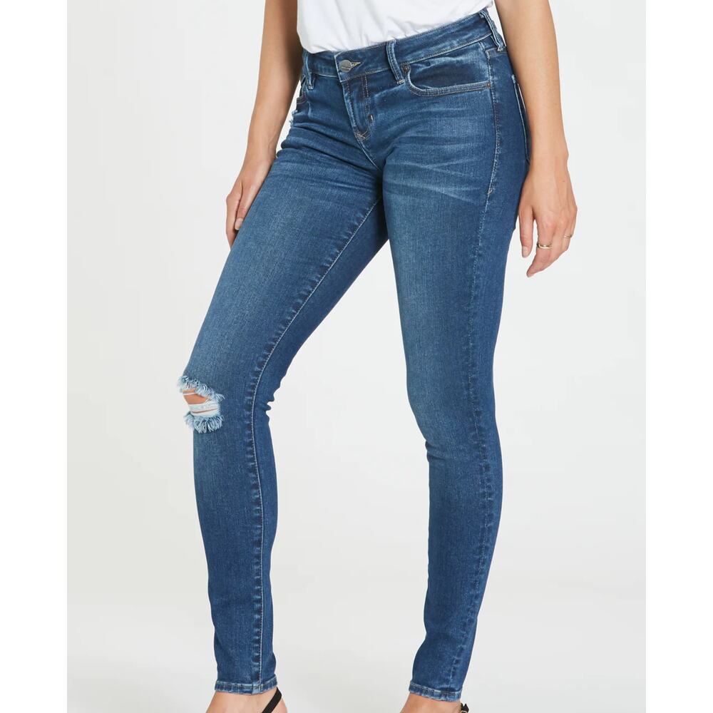 Dear John Mid Rise Joyrich Skinny distressed denim jean Meadows 27 NWT
